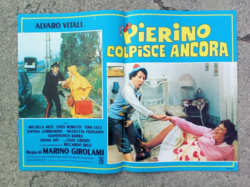 7 fotobuste PIERINO COLPISCE ANCORA Alvaro Vitali Michela BOXE guantoni cult 82 - Foto 4 di 9