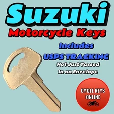 Suzuki Motorcycle keys Cut to Code spare replacement key codes 101-300 Short key