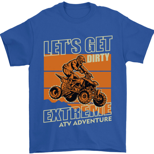 Lets Get Dirty ATV 4X4 Quad Bike Biking Mens T-Shirt 100% Cotton - Picture 80 of 106