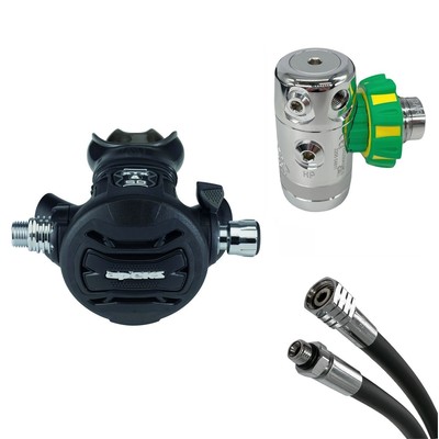 SF-1 Top: Apeks XTX 50 Stage Set aus DST DIN NITROX M26 - XTX 50 - Gummi  100 cm