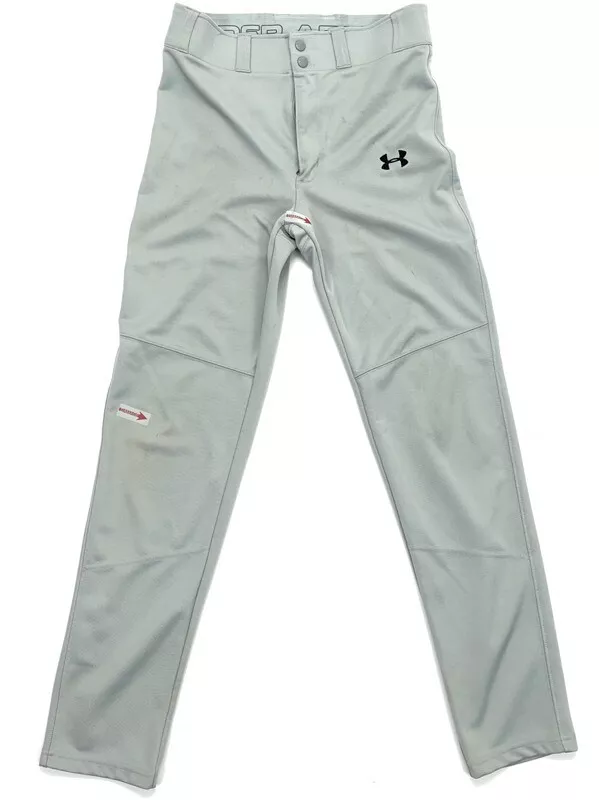 Under Armour Unisex Kids Baseball Pants Gray Loose Fit Pockets