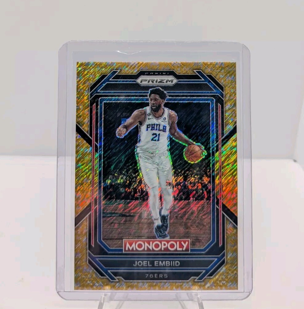 2022-2023 Panini Prizm Monopoly JOEL EMBIID Gold Money Shimmer /500 #67 76ers