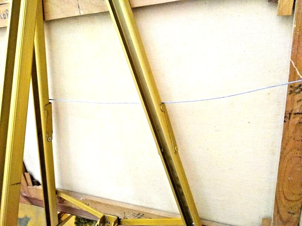 M Santini Original Pintura al Óleo Colores Cálidos Firmado Enmarcado Foto 4 de 4