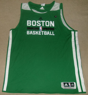 NEW ADIDAS Green/White BOSTON CELTICS Authentic REVERSIBLE Practice JERSEY 2XL