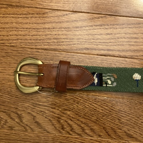 Osborn & Robert Herren GOLF Nadelspitze verzierter Ledergürtel Metallschnalle S 28 - Bild 2 von 6
