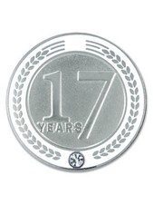 PinMart's 17 Years of Service Award Employee Recognition Gift Lapel Pin - White