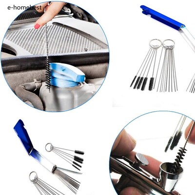 Universal Carburetor Cleaning Tool Kit - 26 Piece Jet Remover Set With 6 Brushes For Motorcycle, ATV, Mower