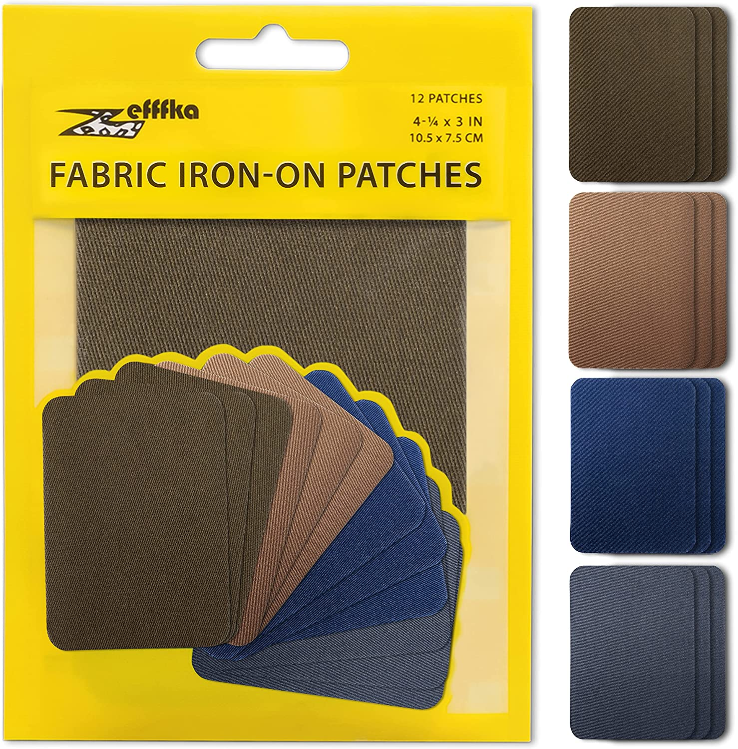 Premium Strong-Glue Iron-On Patches 100% Cotton for Indoor Outdoor Use