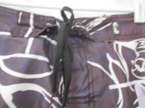 EXIST SURF BROWN SWIM TRUNKS BOARD SHORTS TROPICAL HIBISCUS SIZE S - Picture 2 of 8