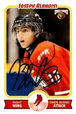 Joseph Blandisi - Signed Custom 2.5'' x 3.5'' Owen Sound Attack Photo Card