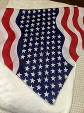 NWT Bandana Handkerchief USA FLAG Red White  Blue 22"Sq Napkin
