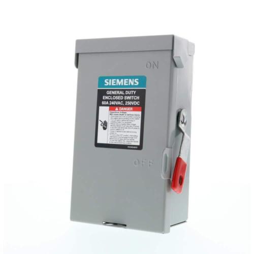 Siemens Indoor Safety Switch 60A 3-Pole 3-Wire 240-Volt Non-Fusible General Duty - Picture 4 of 6