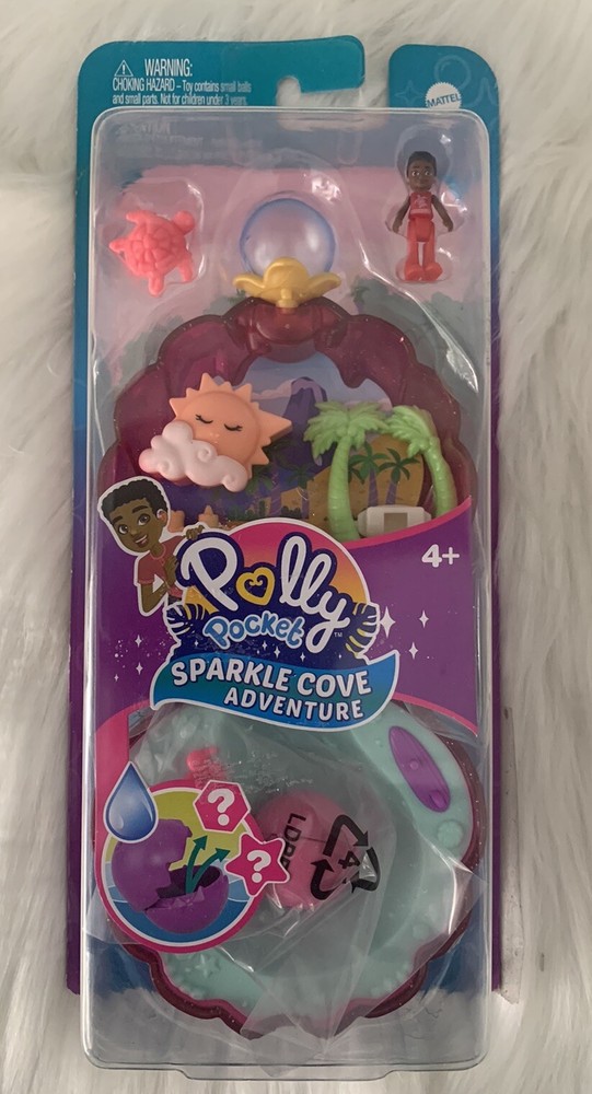 Polly Pocket Sparkle Cove Adventure Compact Playset-Beach Theme with Micro Doll
