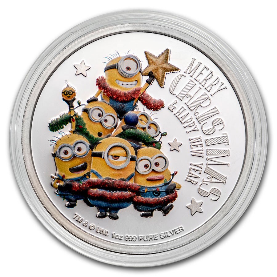 2018 Niue Despicable Me Minions Merry Christmas 1 oz Silver Proof
