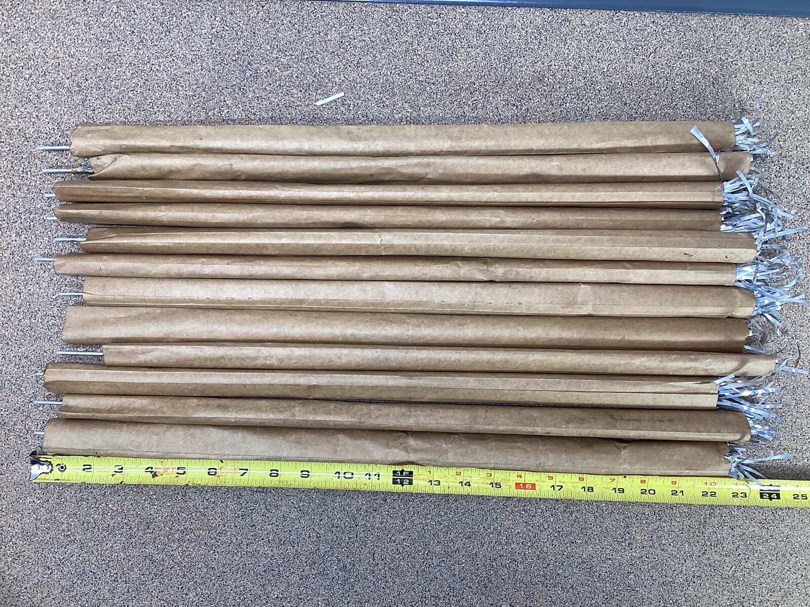 12 Vintage Silver Aluminum Christmas Tree Replacement Branches 2324