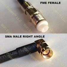USA-CA RG58 FME FEMALE to SMA MALE ANGLE Coaxial RF Pigtail Cable