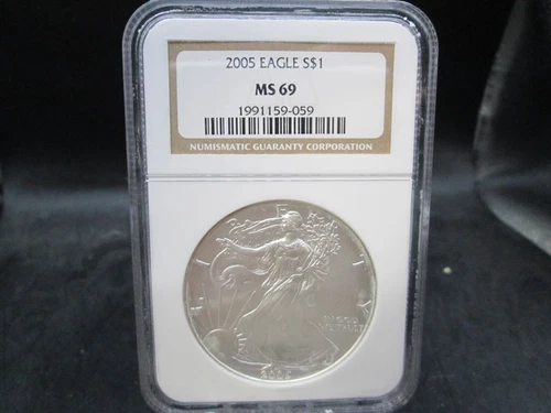 2005 American Eagle .999 Fine Silver 1oz Dollar NGC MS 69