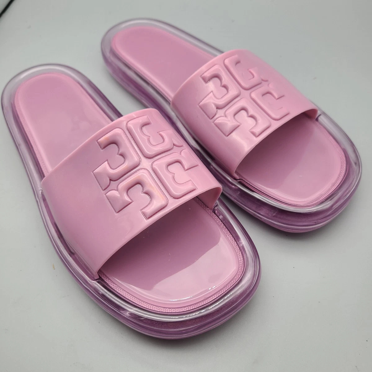 Tory Burch sandals Bubble Jelly Slides Womens US 11 Cipria pink Slip On new 188