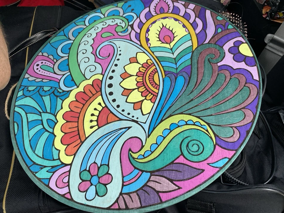 18x18lazy Susan In Pastel Colors. Whimsical And One Of A Kind - Image 2 of 2