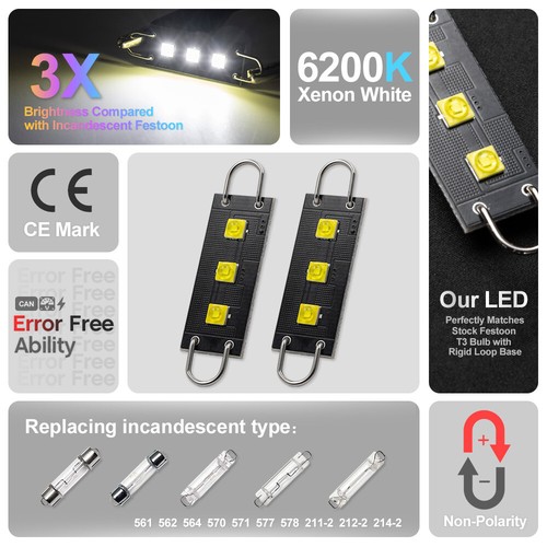 Kit de luz interior LED mapa cúpula espejo maletero luz de bota para 2022+ Subaru WRX VB - Imagen 8 de 8