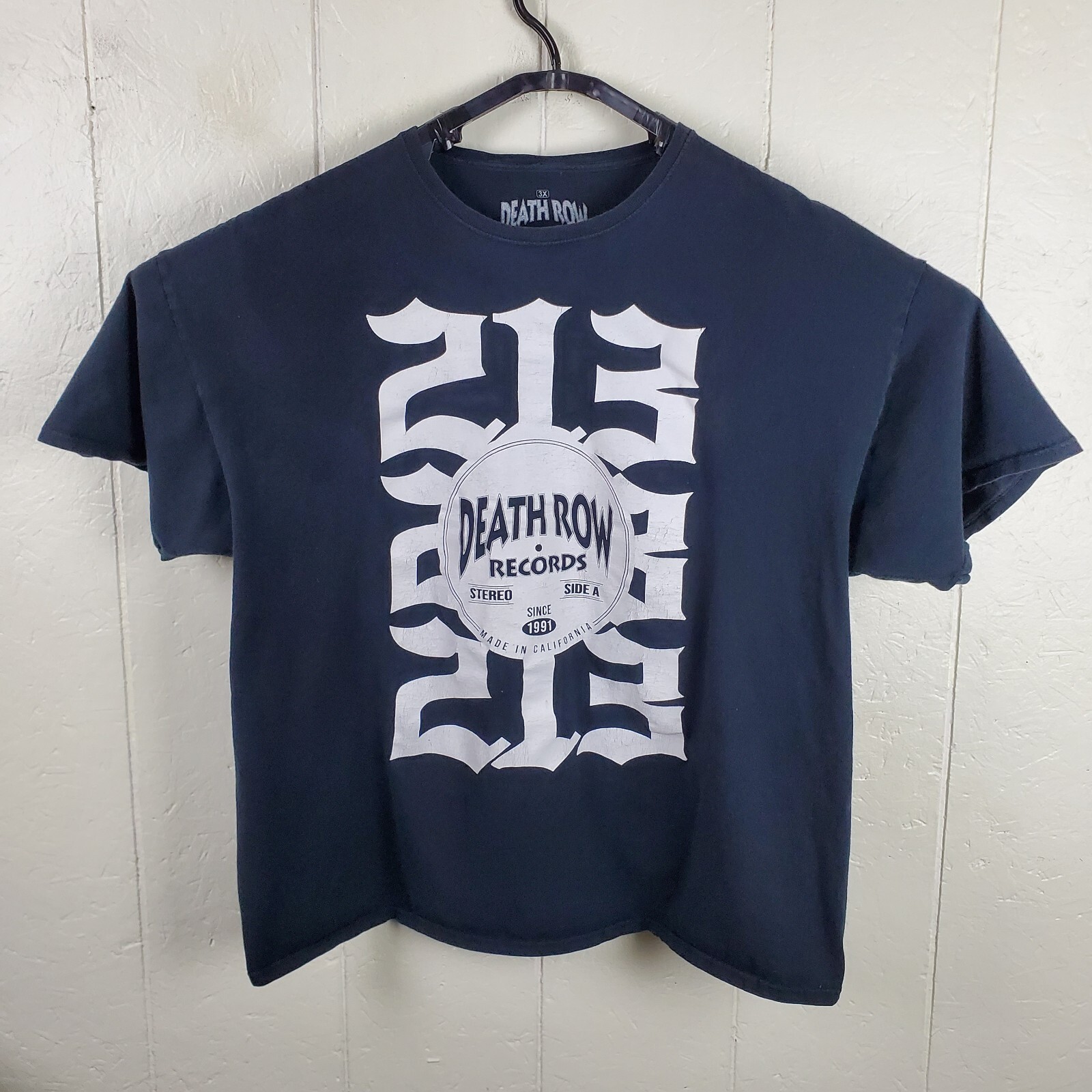 FILA Camicia Death Row Records uomo 3XL nera girocollo manica corta grafica elasticizzata