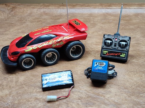 Vintage Tyco 27 MHz 9.6v RED SCORCHER RC - GOOD CONDITION - WORKS GREAT! (#25)
