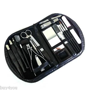 18-Piece Manicure Set Makeup Travel Kit Nail Care Nail Clipper Brush Scissors