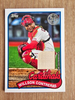 2024 Topps Series 1 Willson Contreras 1989 35th Anniversary Bat Relic Cardinals