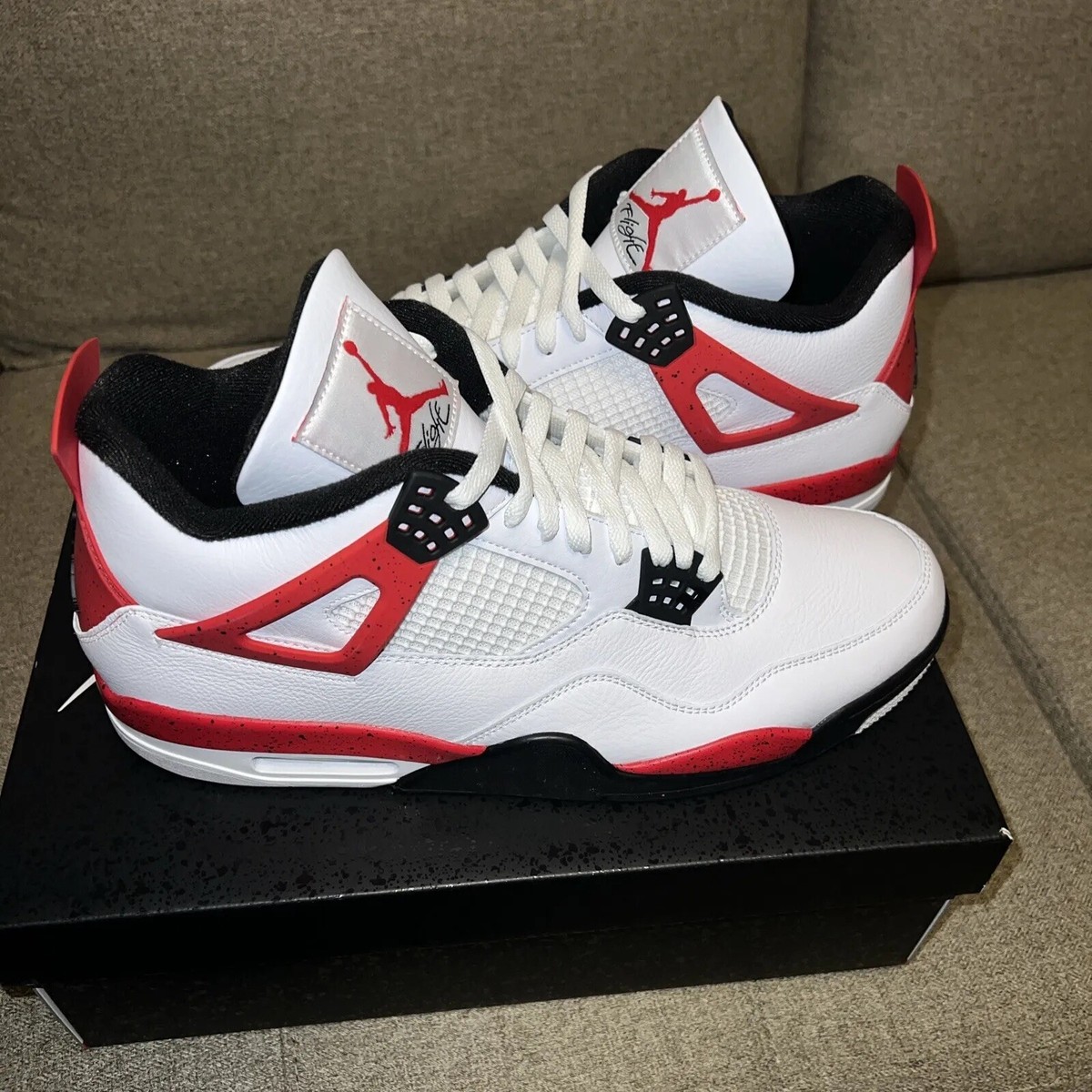 シューズ(男性用) Nike Air Jordan 4 Retro \"Red Cement\"29 Amazon.com | (Men's) Air Jordan 4 Retro 'Red Cement' 8M