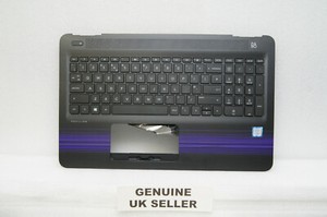 temp schwarz & lila HP Pavilion Notebook 15-AU112na Handauflage Abdeckung UK Tastatur