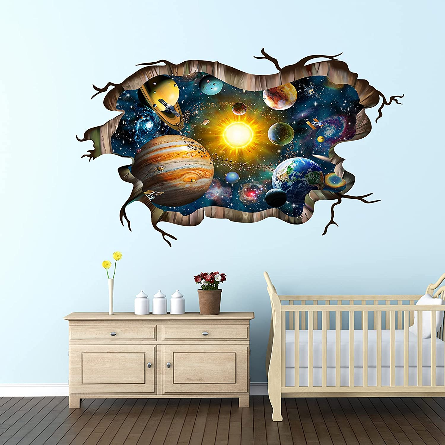 3D Broken Cosmic Galaxy Wall Decals, Magic Milky Way Outer Space Wall Sti eBay