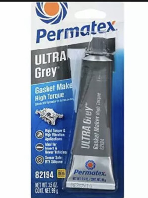 Permatex 82194 Ultra Grey Rigid High-Torque RTV Silicone Gasket Maker 3.5 oz.