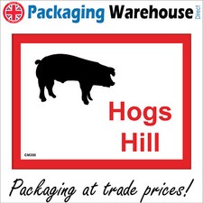 CM350 HOGS HILL SIGN  PIGS SOWS STY SPACE MUD DOMESTIC PETS BOAR SWINE POT BELLY