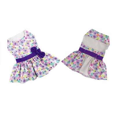 Dogit Schmetterlings-Hundekleid – In Lila, Größe Medium | Für Kleine Hunde Bis Ca. 4,5 Kg