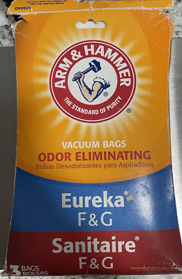 Arm & Hammer Odor Eliminating Vacuum Bags, Eureka F & G, 3 pack Cleaning Supply