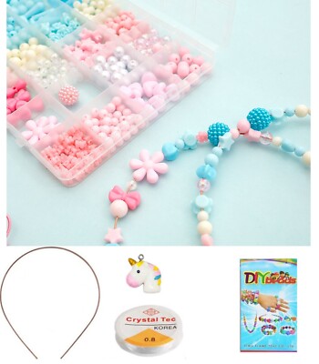Kinder Zum Selbermachen Perlen für Armband Halsketten Herstellungsset Schmuck & Handwerk selbst herstellen