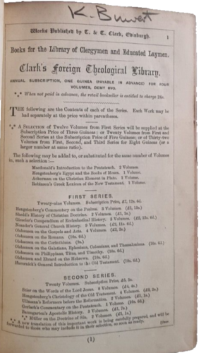 TERTULLIAN AGAINST MARCION / Ante-Nicene Christian Library / 1868 - Picture 9 of 24