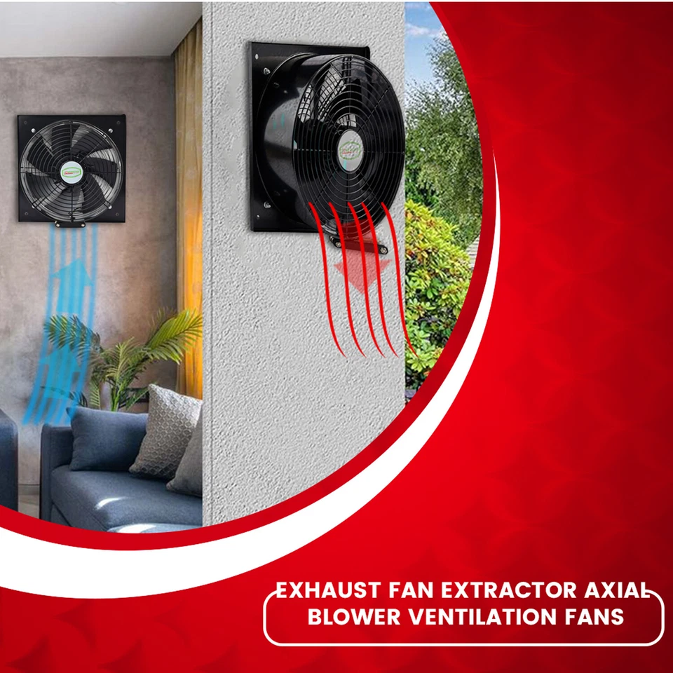 Industrial Ventilation Extractor Metal Axial Exhaust Commercial Air Blower Fan - Image 2 of 4