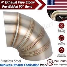 4 Pre-welded Pie Cuts Exhaust Elbow 90 Degree Exhaust Bend 304 Stainless Steel 4 Pre-welded Pie Cuts Exhaust Elbow 90 Degree Exhaust Bend 304 Stainless Steel
