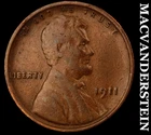 1911 Lincoln Wheat Cent - Scarce  Better Date  No Reserve  #K2602
