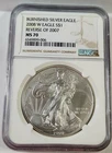 2008 W Burnished American Silver Eagle Reverse of 2007 NGC MS70 08/07 $1 Start