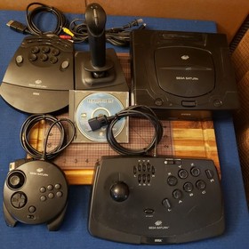 SEGA CONSOLE LOT-SATURN, 3D Controller, Joystick, Virtua Stick, Game - UNTESTED
