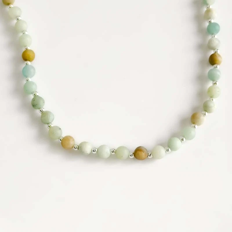 Collar de cuentas de amazonita de 35" Premier Designs elegante para mujer fiesta vacaciones joyería Foto 2 de 4