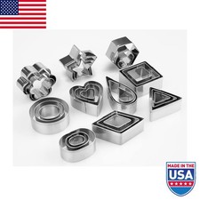 Cookie Cutters Set Stainless Steel Small Bisc...