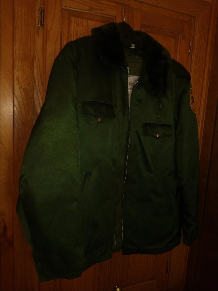 Vtg Blauer Tufnyl Jacket Olive Quilted&Rain Liners,VA Dept of Transport LEO 44L - Image 2 of 4