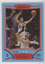 2008-09 Bowman Draft Picks & Stars Blue 110/499 Manu Ginobili #62 HOF y2f