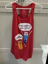 Adventure Time Tank Top Racer Back This Party Is So Crazy Size Small