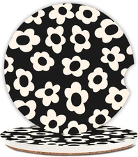 Car Coasters for Cup Holders, 2 Pack Absorbent Ceramics Anti Slip Universal 2...