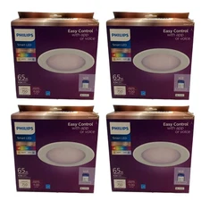Philips Smart Wi-Fi LED Downlight Recessed White, 6 Inch, 65W, PACK OF 4