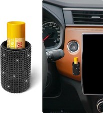 1 Pack Upright Car Chapstick Holder, Bling Insulating Lip Balm Black